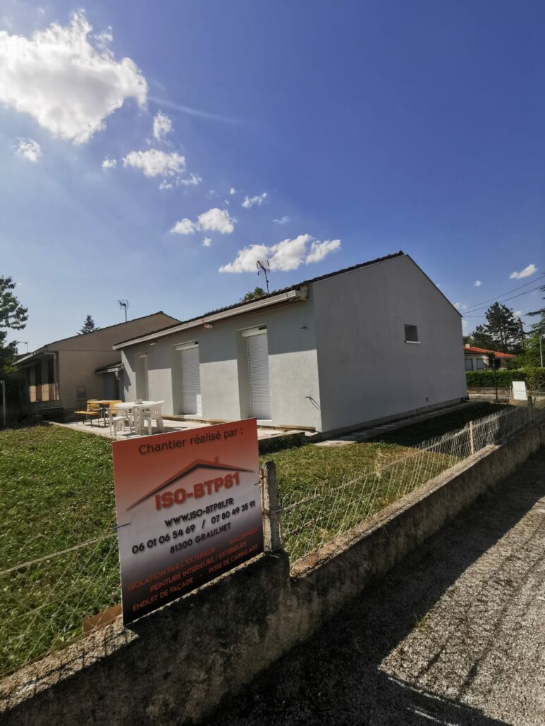 Maison avec isolation thermique réalisée