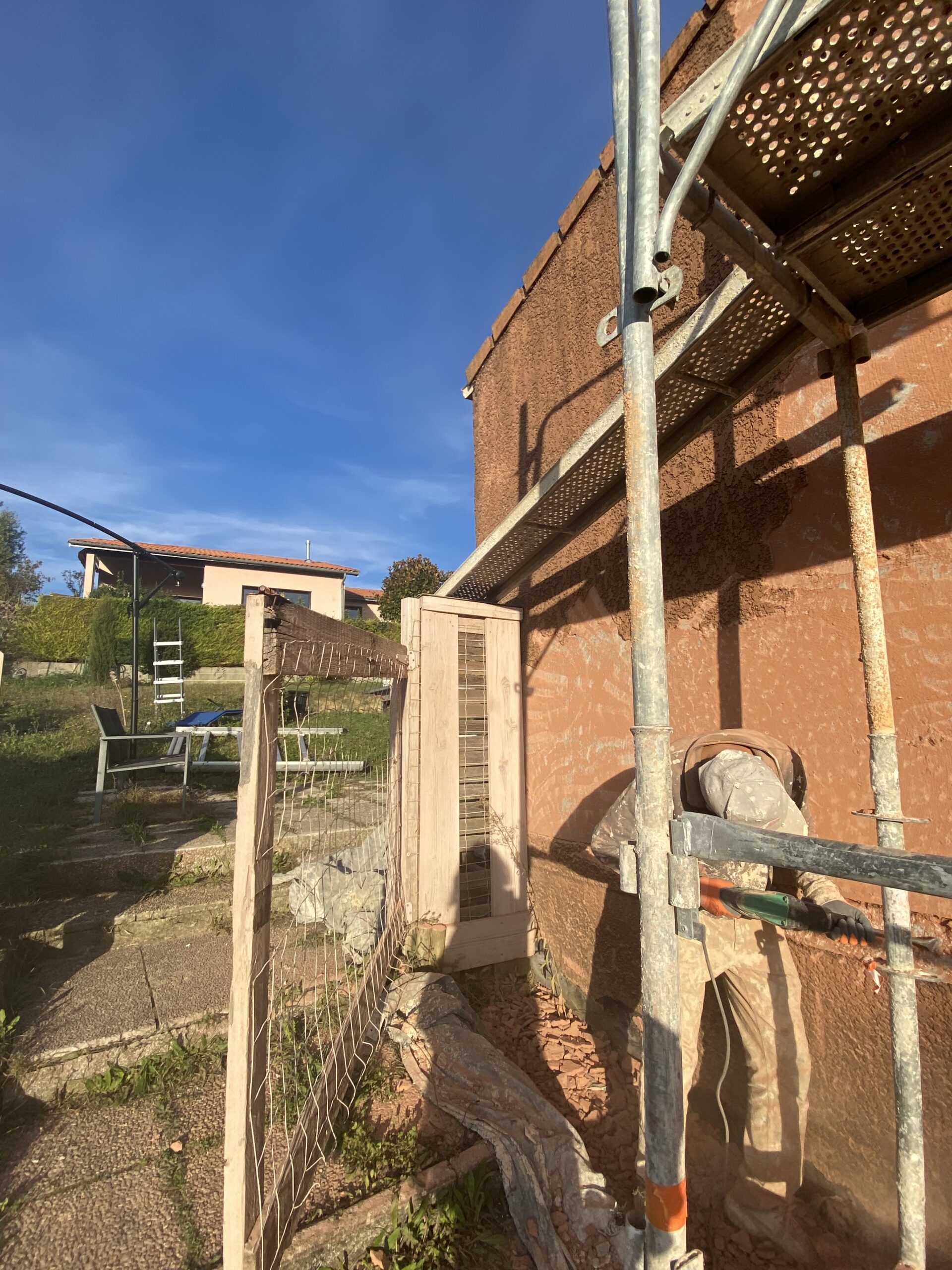 Façade en cours de ravalement